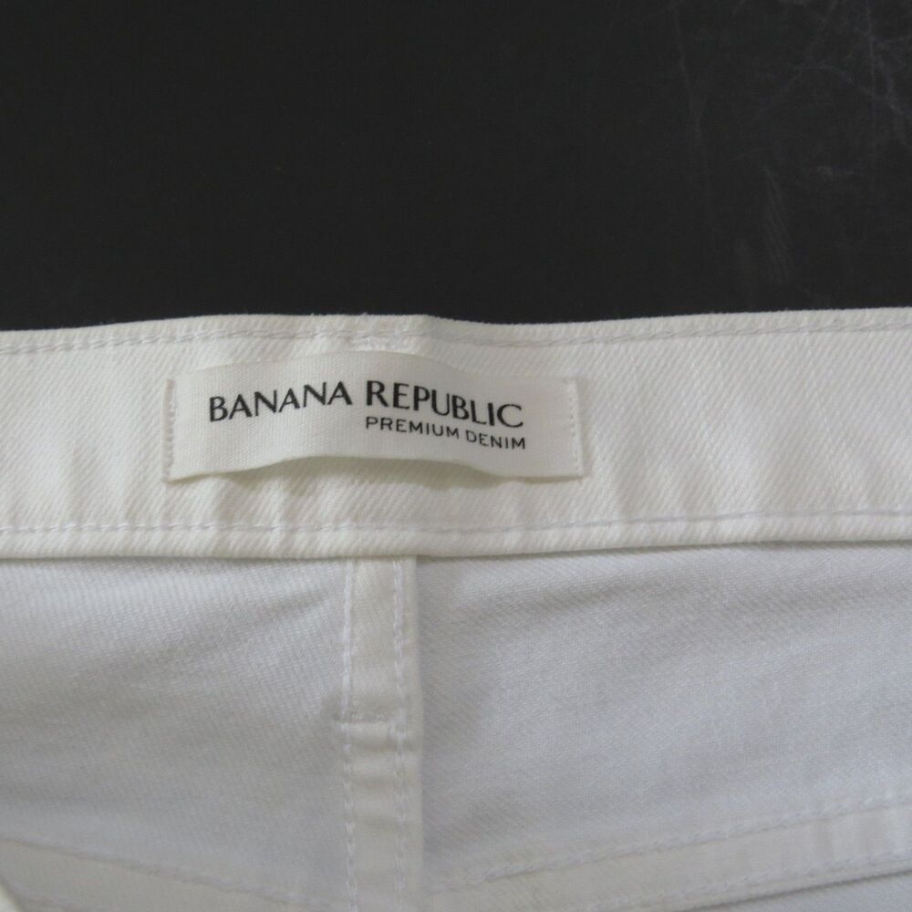 Banana Republic Women's Premium Denim White Skinny Ankle 31 EUC - Picture 10 of 11